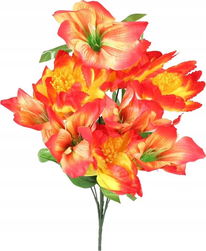 9 Liliomból Álló Csokor Amarillisz Díszítés Művirágokkal A Temetőbe