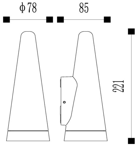 Lucide 27803/01/29- Kültéri fali lámpa WIZARD 1xGU10/35W/230V IP54 fekete