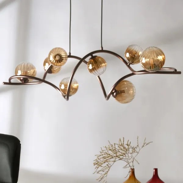 ONLI - Csillár zsinóron FRIDA 8xG9/10W/230V réz