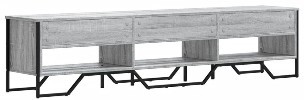 szürke sonoma színű szerelt fa TV-szekrény 180 x 34 x 41 cm