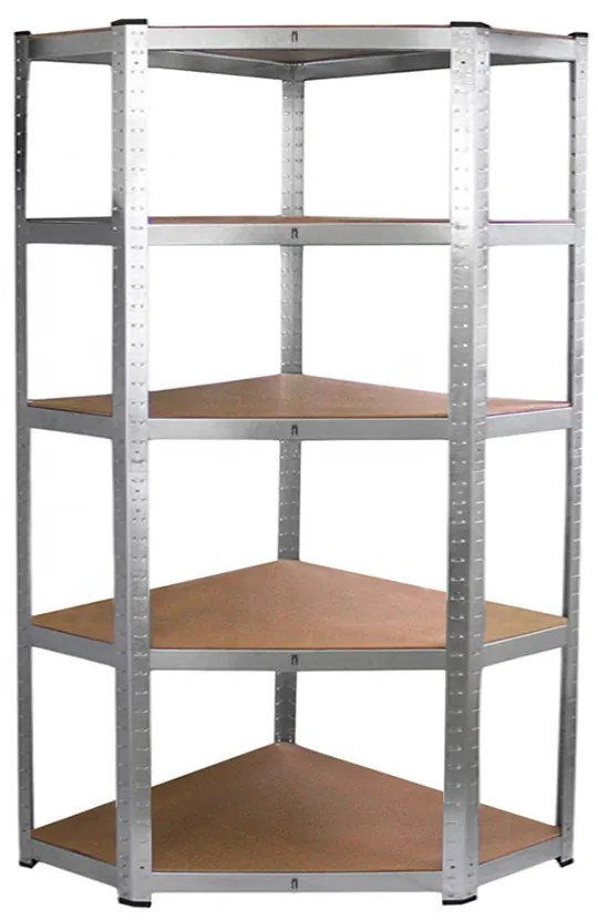 Nagy teherbírású sarokpolc 180x70x40-40 cm 175 kg króm