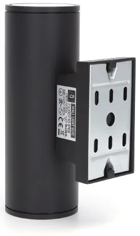 Aigostar - Kerek kültéri fali lámpa 2xGU10/35W/230V fekete IP65