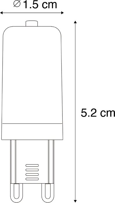 5 darabos G9 LED izzókészlet átlátszó 3,5W 480 lm 2700K