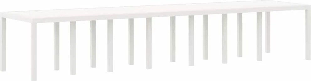vidaXL Kerti Asztal Fehér 400 x 100 x 73 cm polirattan