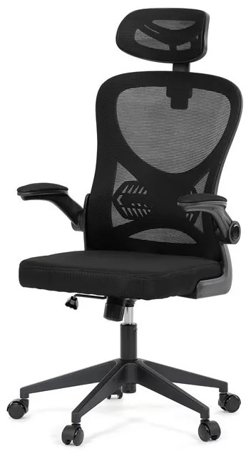 Irodai forgószék hintamechanikával, fekete kárpittal. KA-K2021 BK