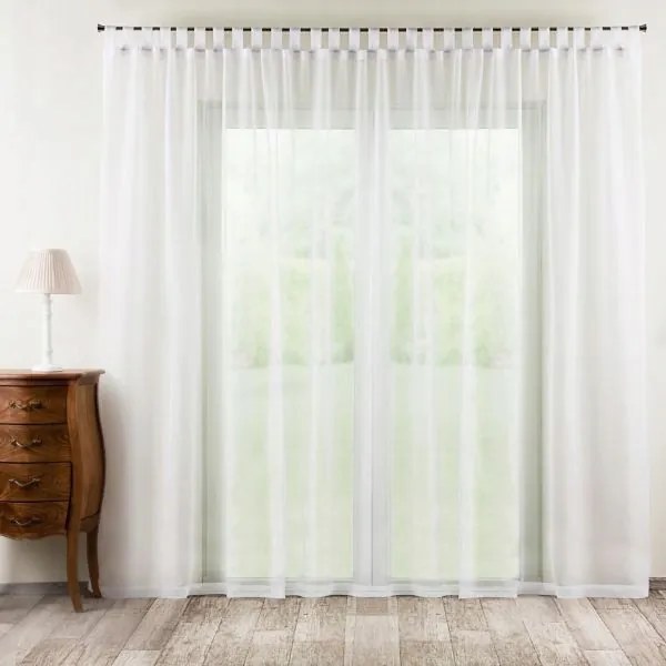 Dekoria Vállpántos fátyolfüggöny nappaliba, konyhába fehér, ekrü