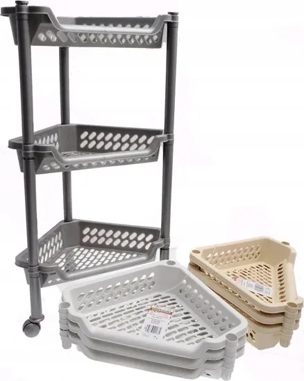 Műanyag polc 3 szintes