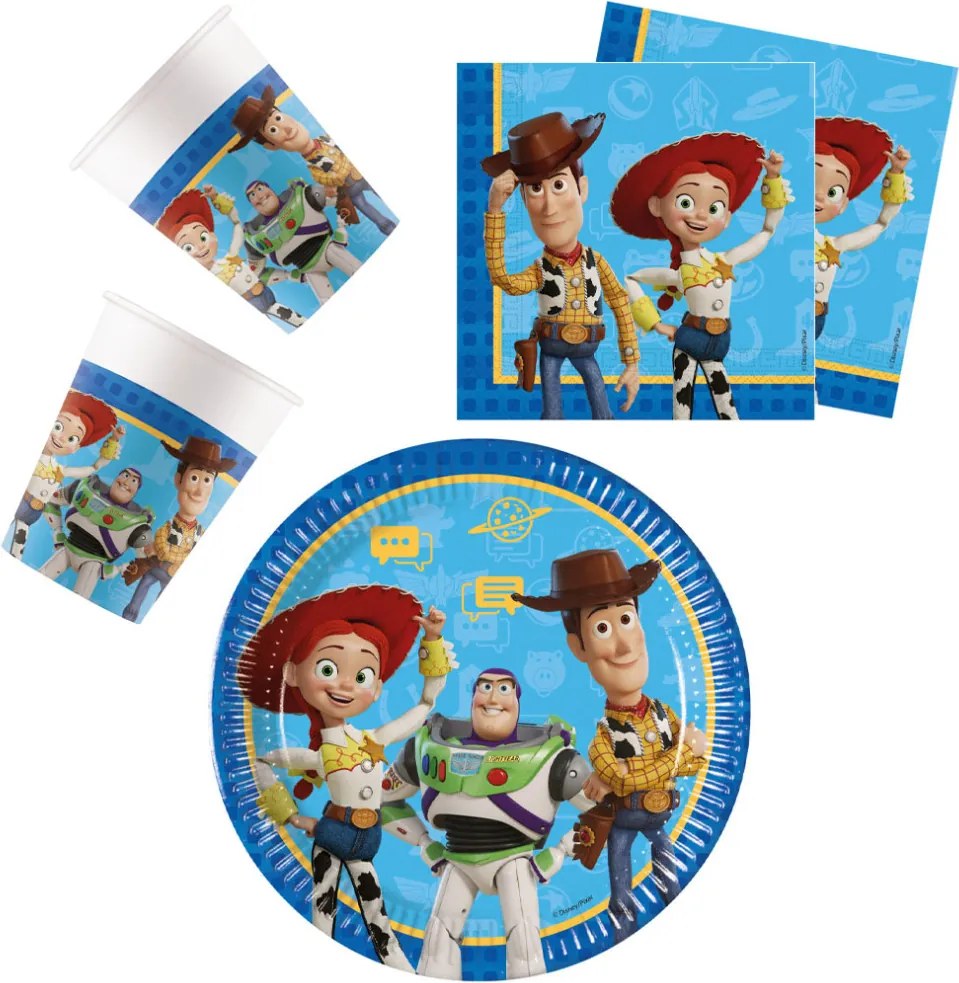 Disney Játékháború On a Mission party szett 23 cm-es tányérral, 36 db-os