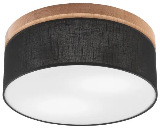 Brilagi - LED mennyezeti lámpa BELLADONNA 2xE27/15W/230V átm. 40 cm fekete/tölgy