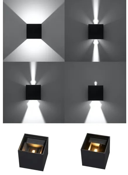 Kültéri fali lámpa KIOTO 1xG9/5W/230V IP44 fekete