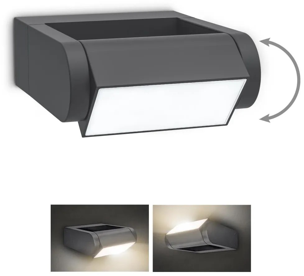 Brilagi - LED Kültéri fali lámpa CROTONE LED/7W/230V antracit IP54