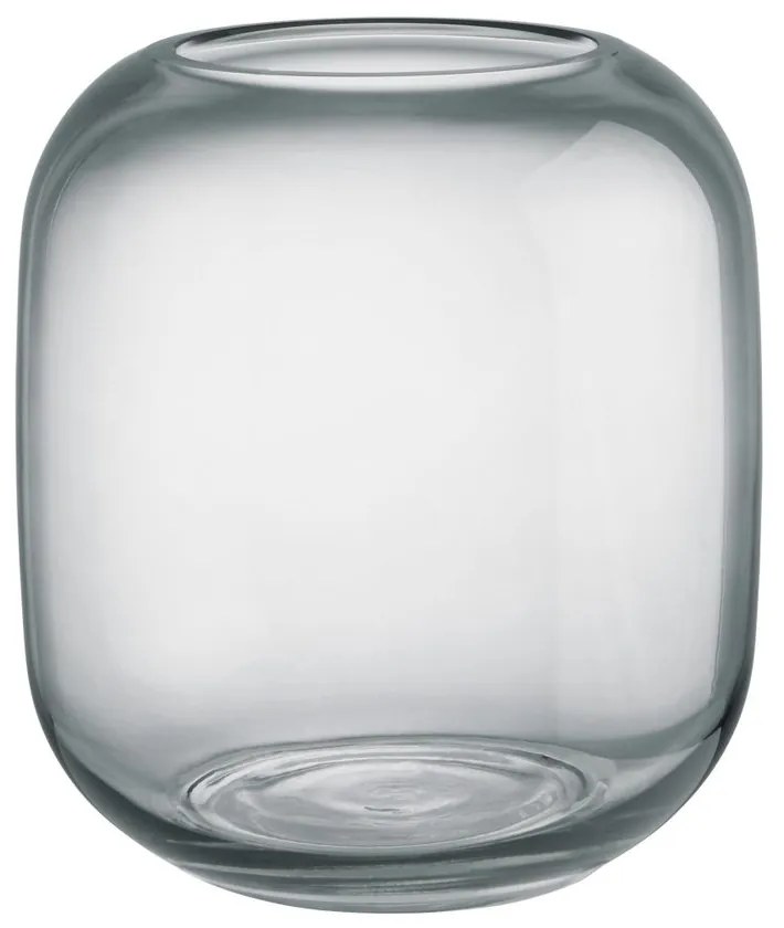 DONNA üveg váza, szürke 26 cm