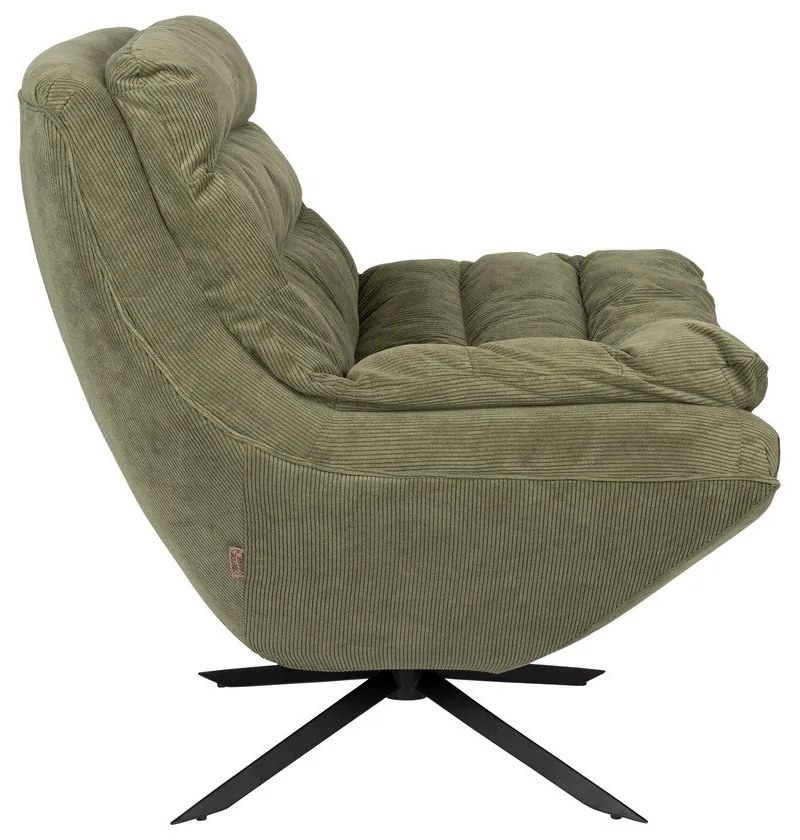 Zöld bársony fotel Vince – Dutchbone