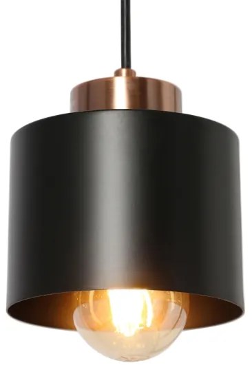 Csillár zsinóron OLENA 1xE27/60W/230V fekete