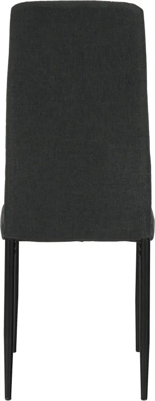 Étkezőszék, sötétszürke szövet/fekete fém, COLETA NOVA
