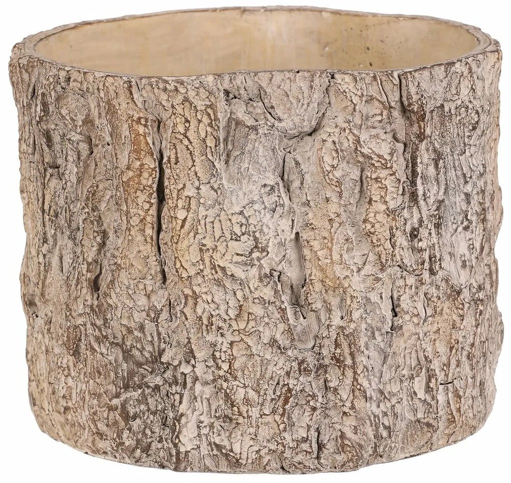 Virágcsomagolás fa kérgét utánzó, 24 x 23 x 18 cm,beton, 24 cm