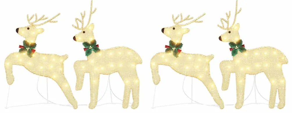 LED rénszarvasok 4 pcs Arany szövet