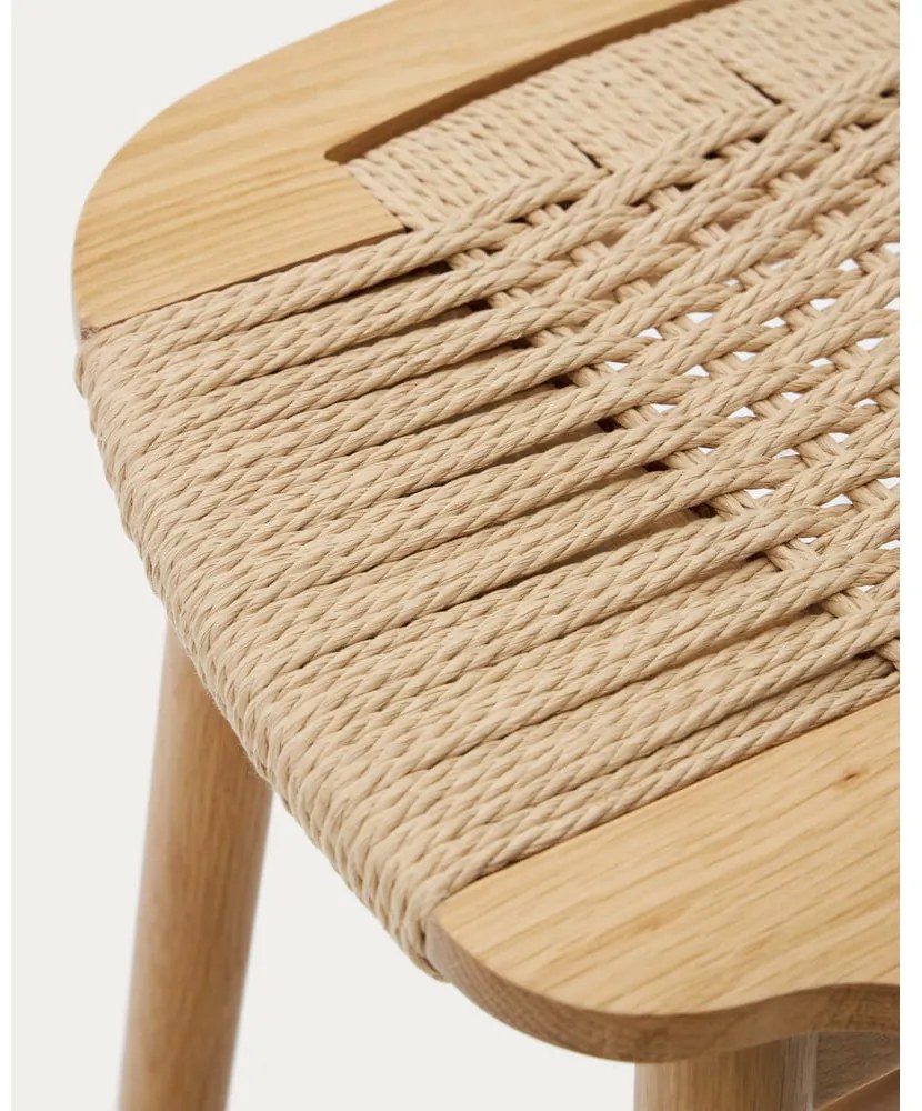 Natúr színű tölgyfa bárszék (ülésmagasság 65 cm) Enit – Kave Home