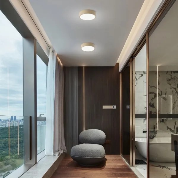 Brilagi - LED dimmelhető POOL LED/18W/230V 3000-6000K 20 cm bézs + távirányító