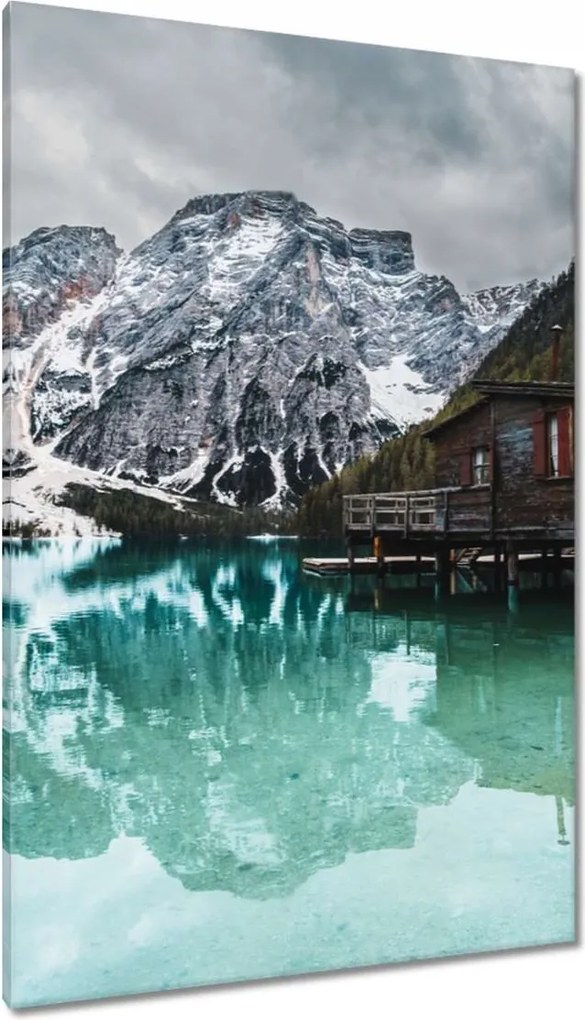 Vászonkép 80x120 Faház a hegyekben