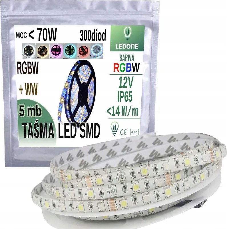 Led szalag 5050 300 Led IP65 5m Rgbw Meleg Hideg