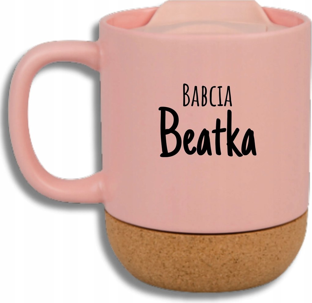 Rózsaszín Bögre Parafa Vicces Ajándék Nagymama Nap Nagymama +név Személyre Szabás