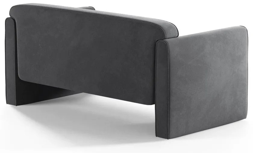 Szürke bársony kanapé 140 cm Abby – Micadoni