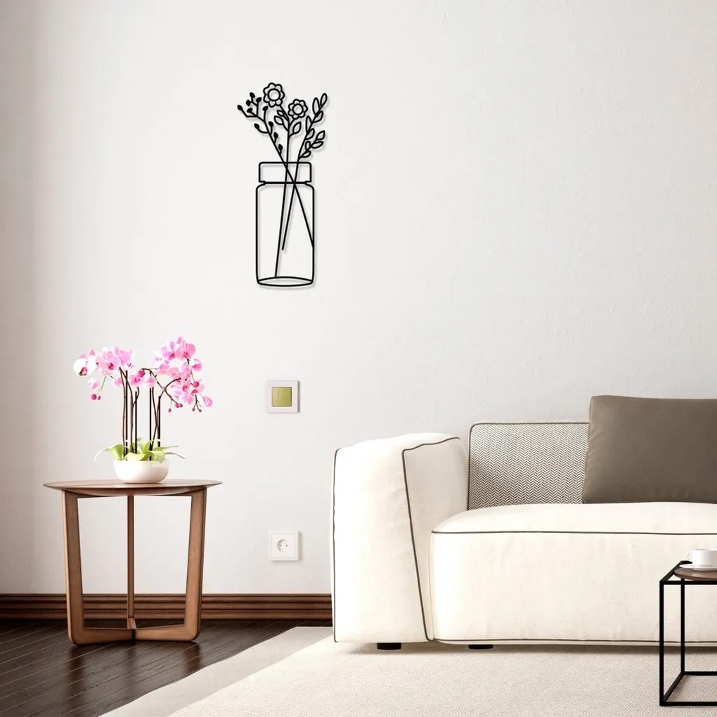 Flower fém fali dekoráció, 58×61 cm