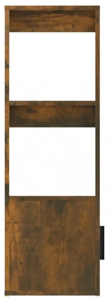füstös tölgy színű szerelt fa tálalószekrény 80x30x90 cm