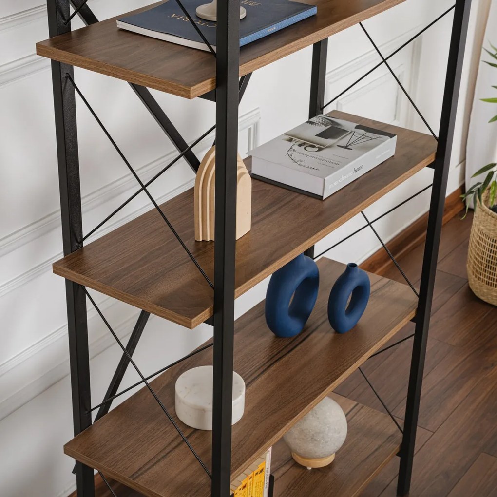 Elysian Walnut and Black polcállvány