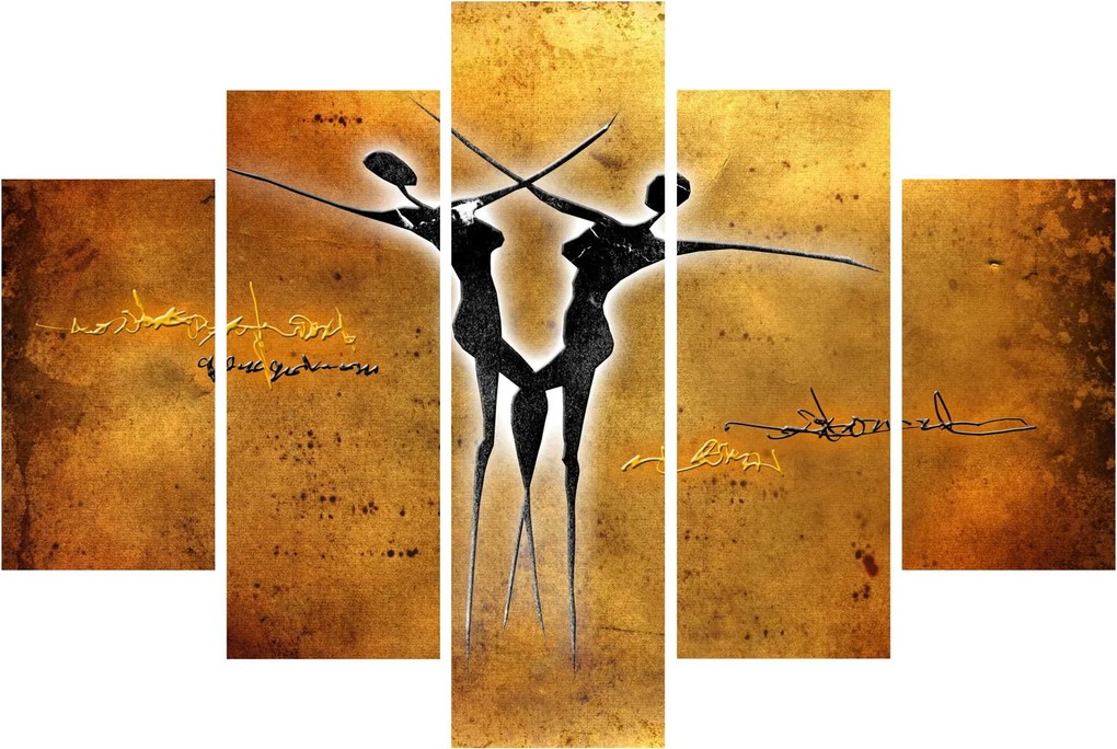 Festmény képe egy táncoló párról (150x105 cm)