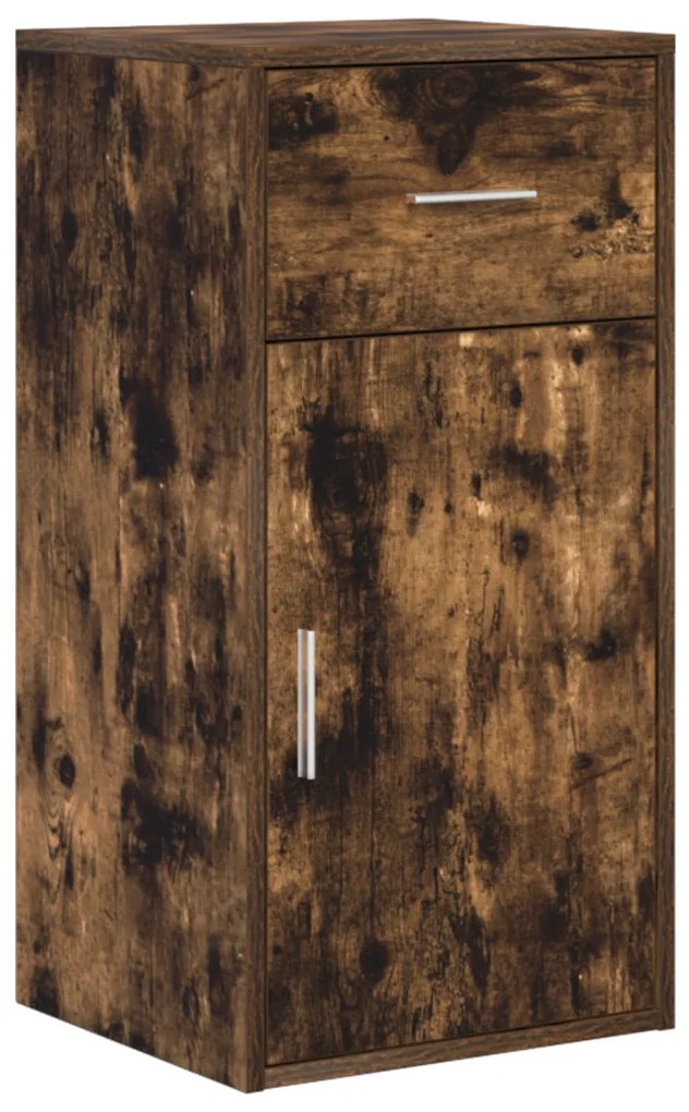 Sarok Íróasztal Füstölt Tölgy 102x88x75 cm Hajlított Fa