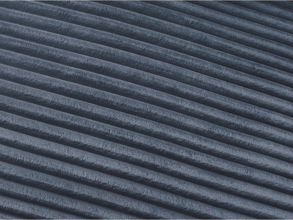 Sötétkék kordbársony kanapé mindennapos alvásra-kinyitható 220 cm Hugo – Bobochic Paris