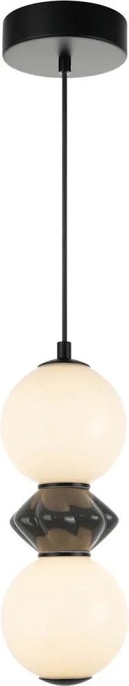 Italux modern függeszték balos matt fekete opál átlátszó szürke itxpnd-94921-2a-bk