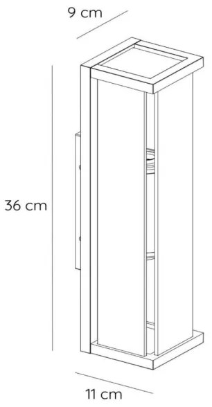 Lucide 27885/02/30 - Kültéri fali lámpa CLAIRE 2xE27/15W/230V IP54