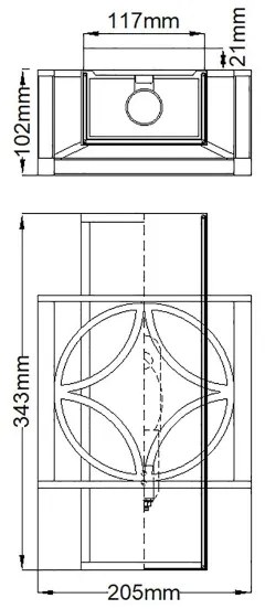 Elstead FE-REMY1 - Fali lámpa REMY 1xE14/60W/230V