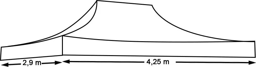 Pavilon ponyva több típusban-2,9x4,5 méteres tető ponyva