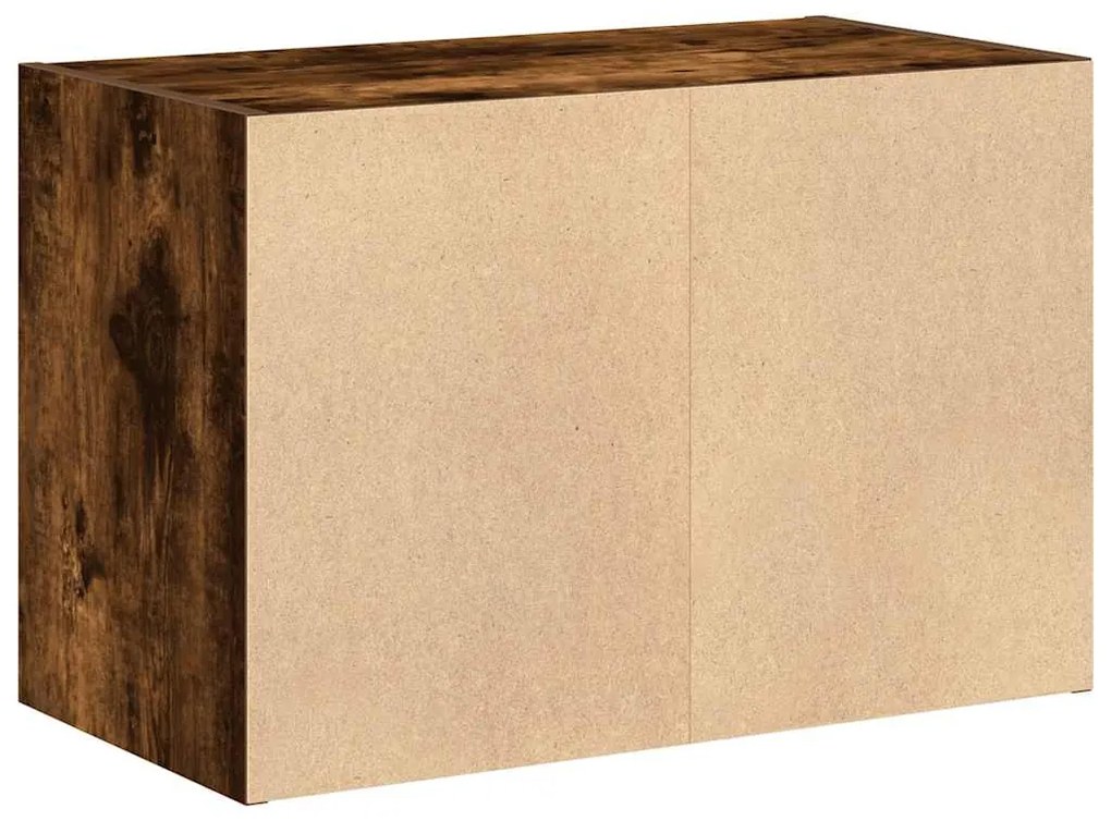 szekrény 2 fiókkal füstölt tölgy 60x31x40 cm gépi forgácsolt fa