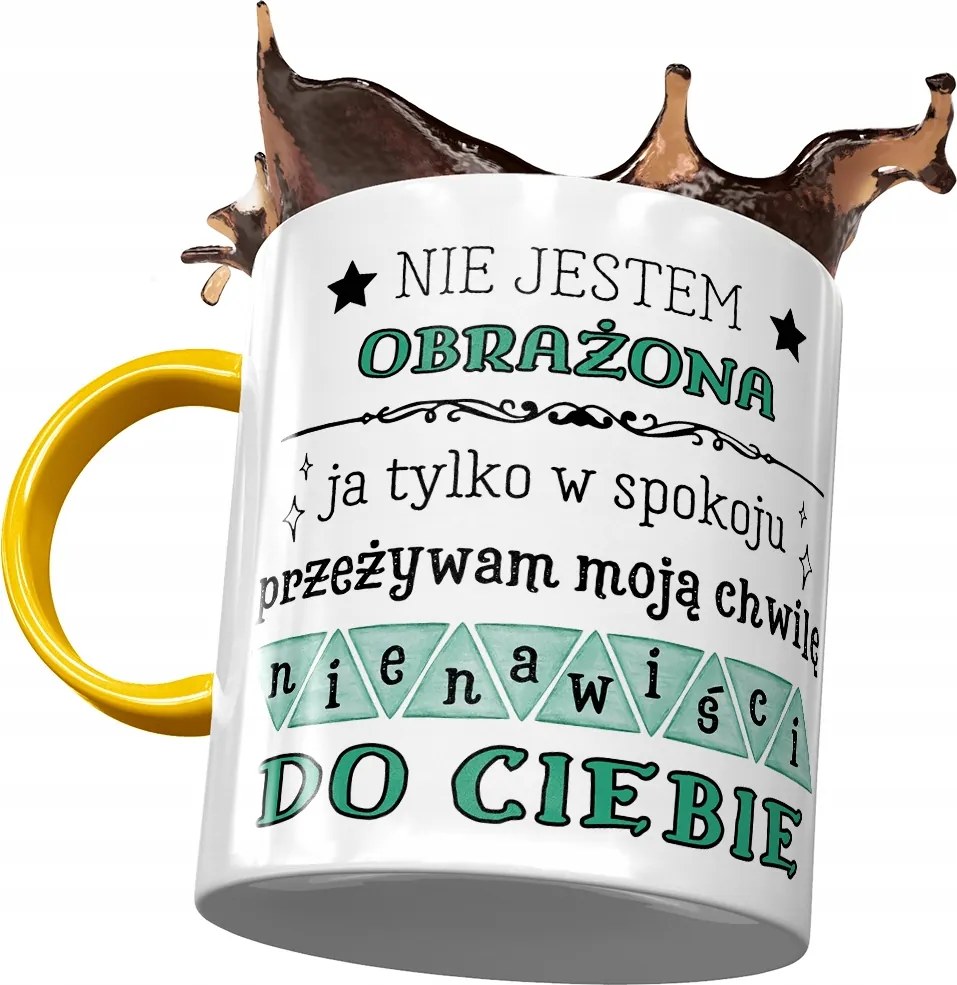 Bögre Sárga Vicces Nem Sértődtem Nyomtatott Fotó