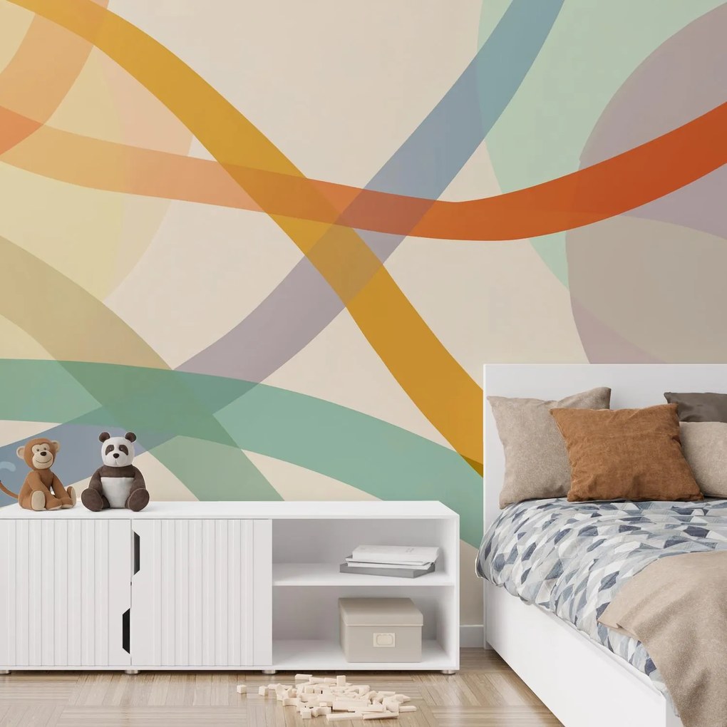 Fotótapéta - Szivárványos vonalak (147x102 cm)