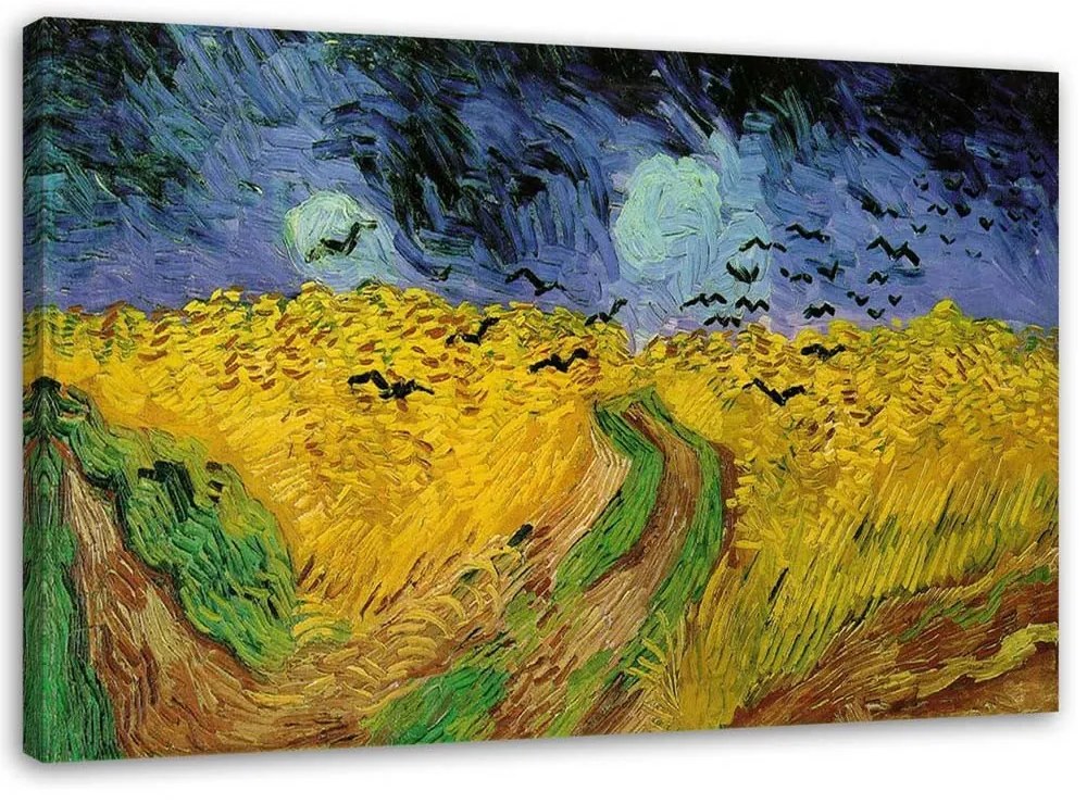 Gario Vászonkép Búzamezo hollókkal - Vincent van Gogh reprodukció Méret: 100 x 70 cm