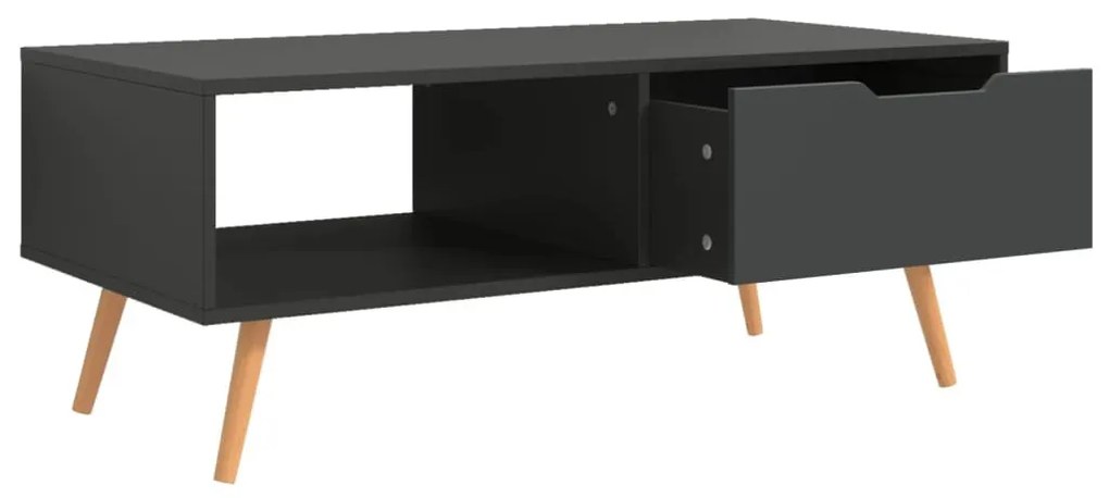 Szürke szerelt fa dohányzóasztal 100 x 49,5 x 43 cm