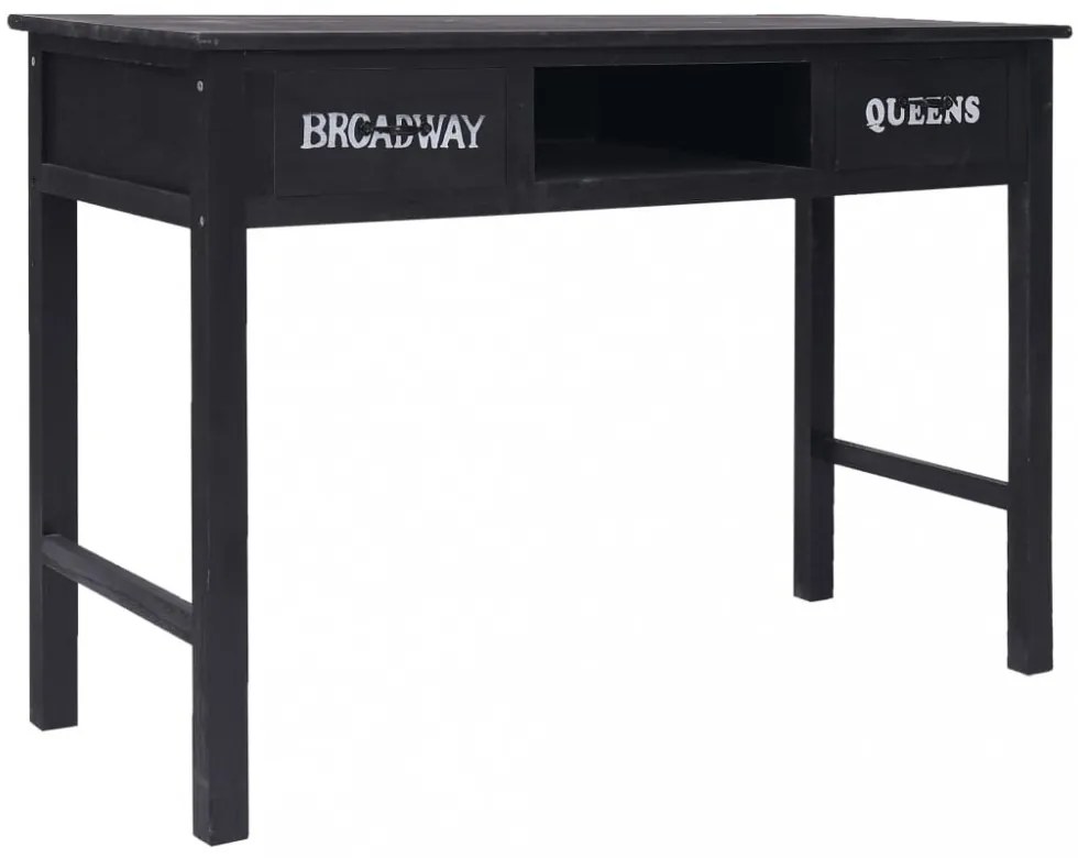 fekete fa tálalóasztal 110 x 45 x 76 cm