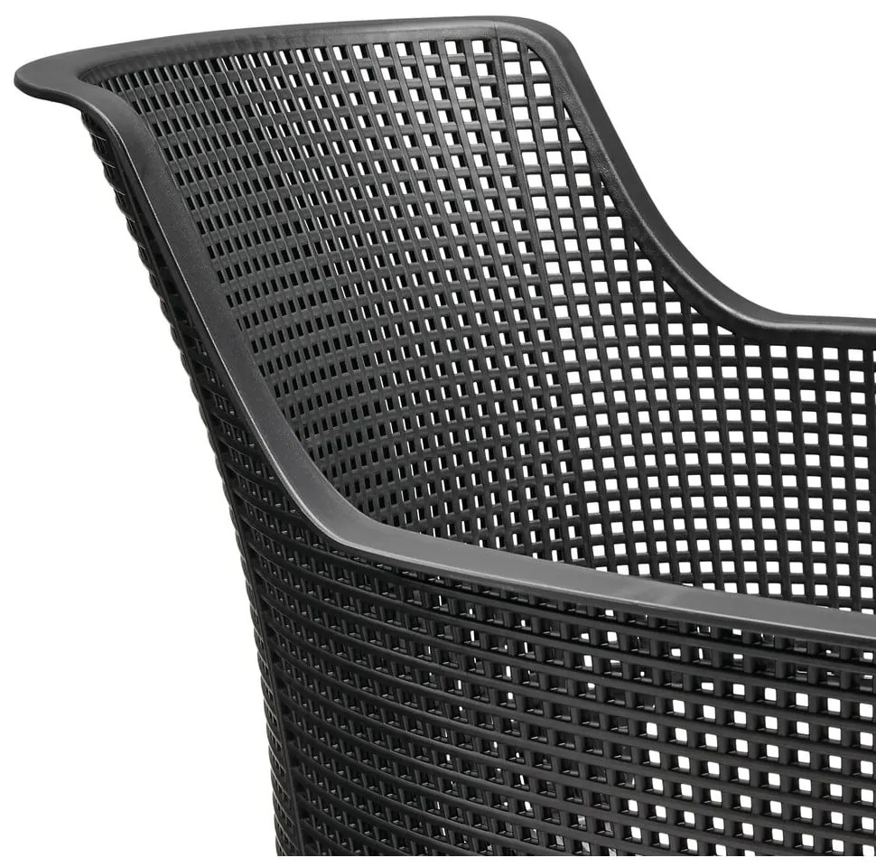 Sötétszürke műanyag kerti szék Elisa – Keter