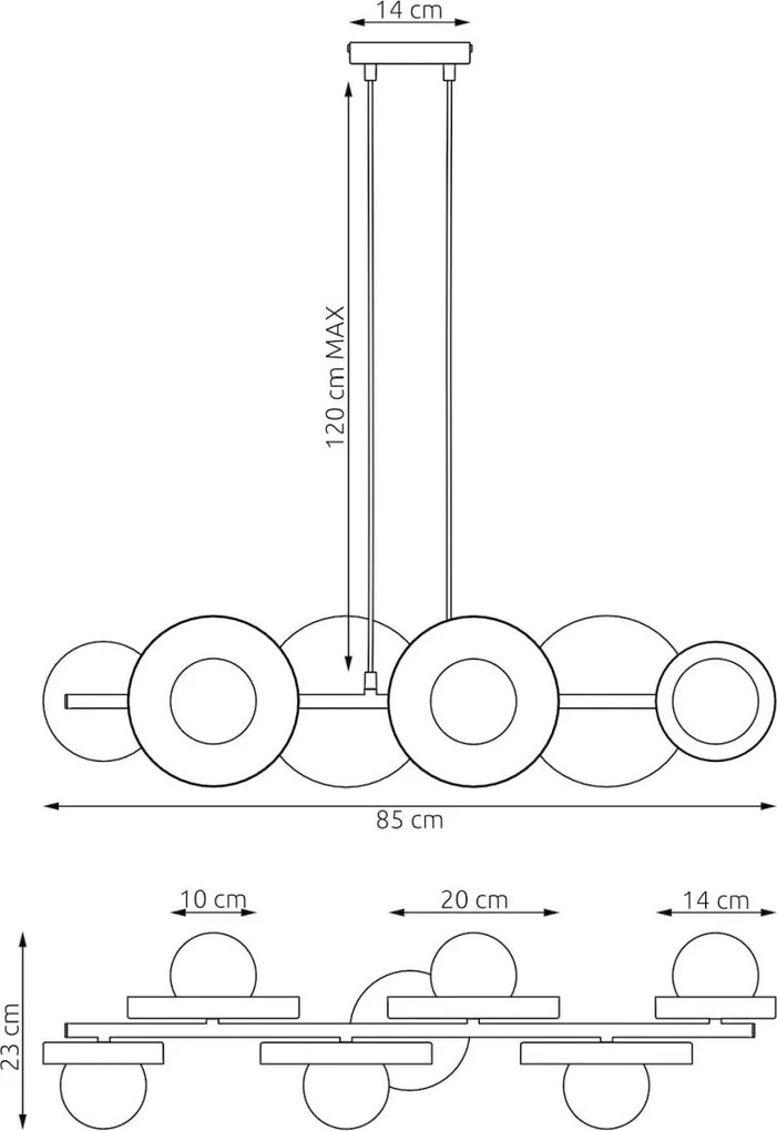 Emibig modern függeszték model fehér emi1487/6