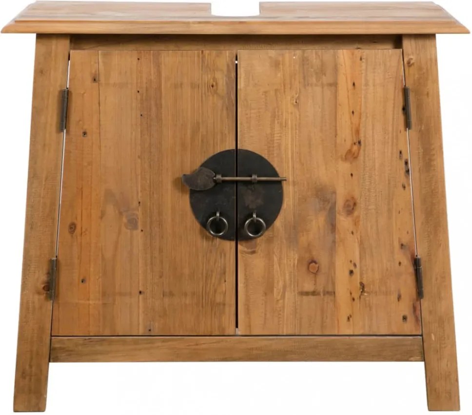 tömör újrahasznosított fenyőfa pipereszekrény 70 x 32 x 63 cm