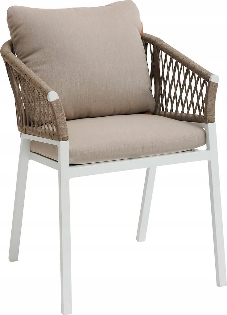 Alumínium Kerti Szék Párnákkal, Háttámlával, Bézs