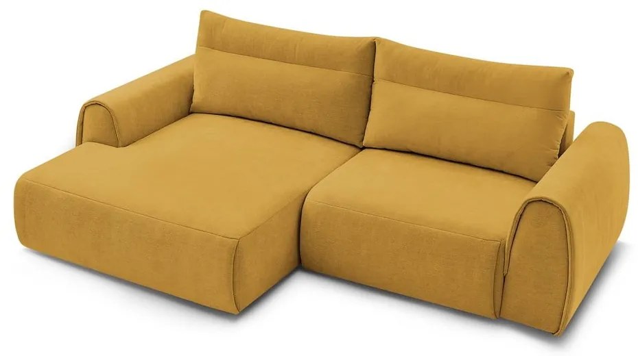 Okkersárga sarokkanapé Aden – Bobochic Paris