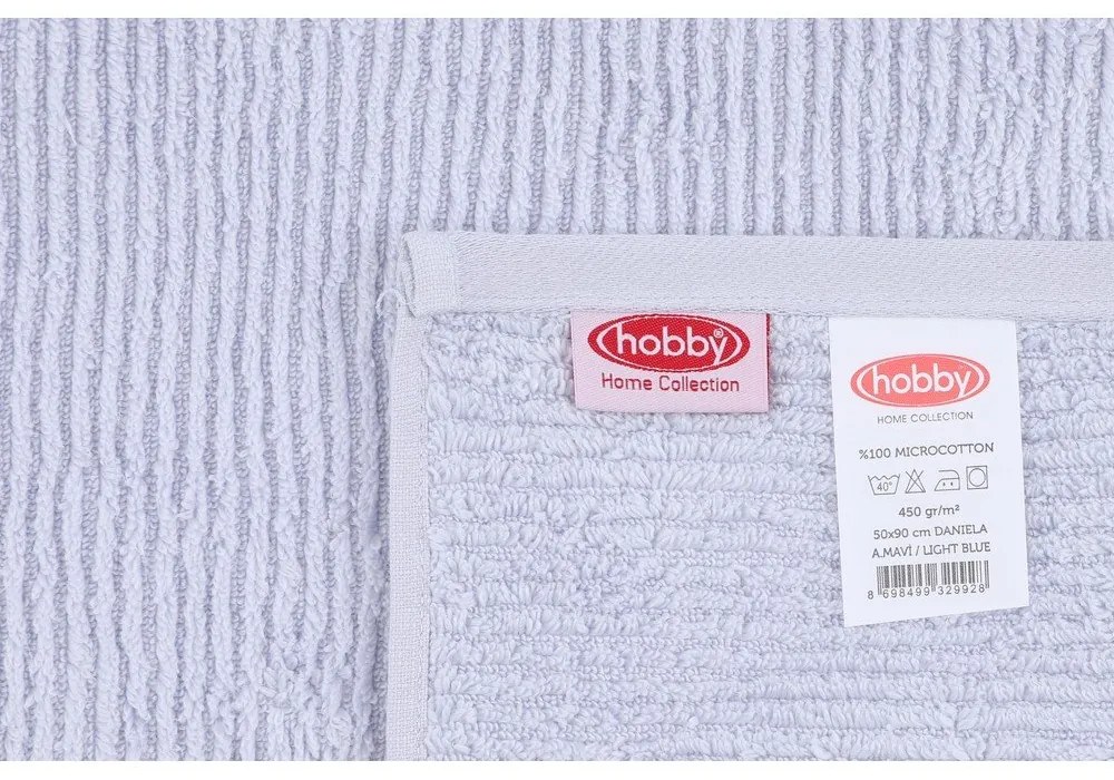 Világoskék frottír pamut törölköző szett 2 db-os 50x90 cm Daniela – Foutastic