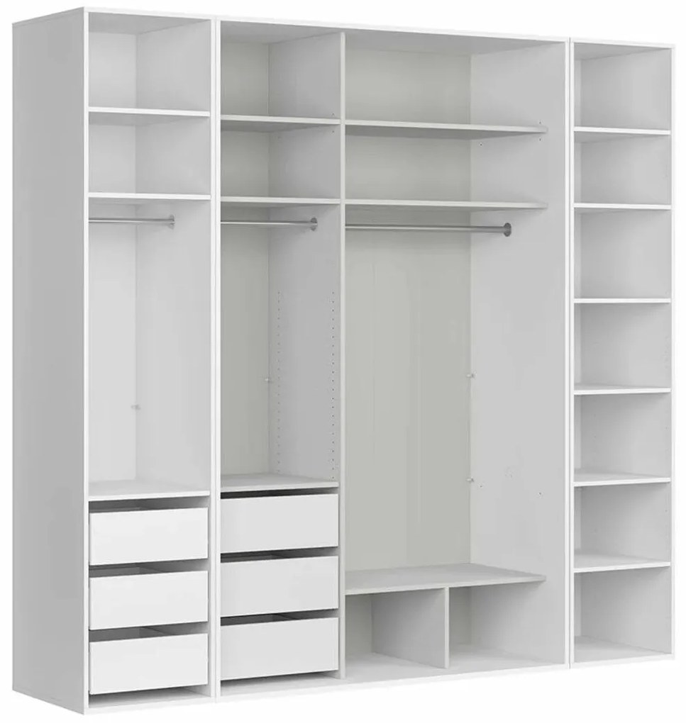 Ruhásszekrény Flex 115 (fehér + szürke) (tükörrel). 1098230